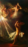 Откровение Иоанна Богослова. Пятый ангел вострубил. 2006. Холст, масло, 100×60.