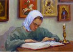 Послушница (за чтением Псалтири)